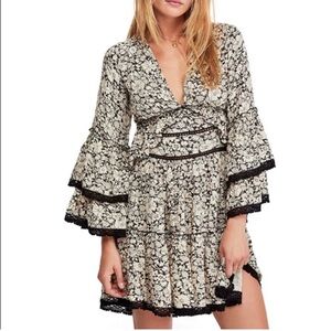 Free People black and cream dress